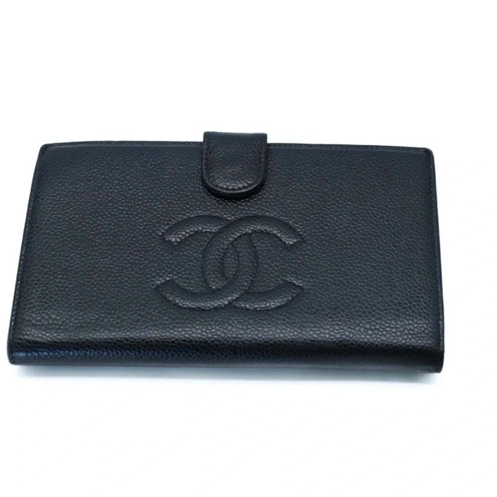 Chanel Black Caviar Leather Wallet